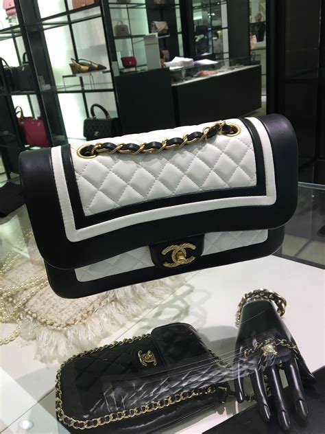 chanel round bag black white|chanel handbags black and white.